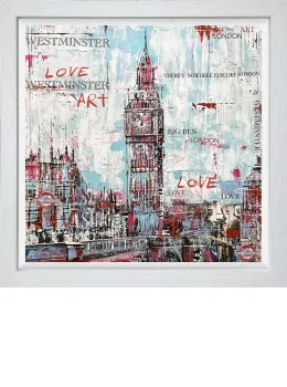 Crossing The Thames - Limited Edition - White Framed