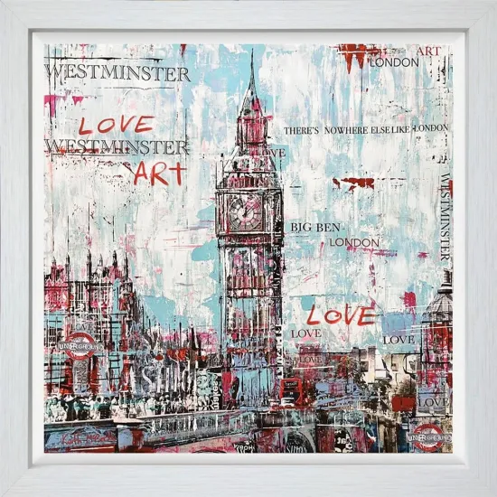 Crossing The Thames - Limited Edition - White Framed