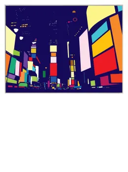 Electric Dreams NYC - Canvas Deluxe - White Framed