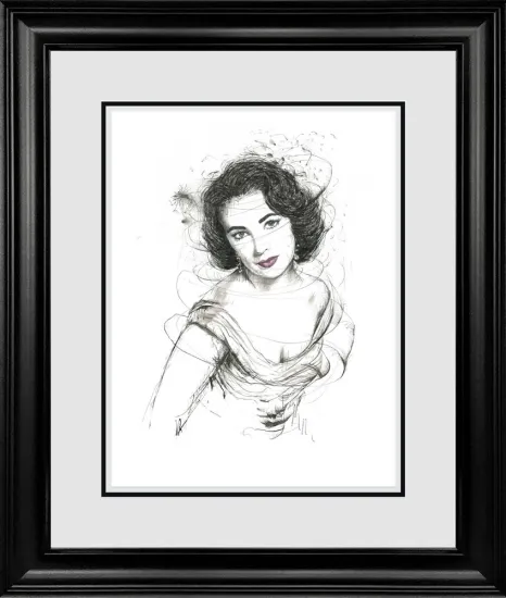Elizabeth Taylor - Original - Black Framed Elizabeth Taylor - Original - Black Framed