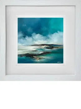 Eternal Blue - Original - White Framed