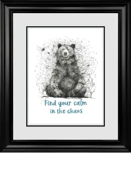 Find Your Calm In The Chaos - Original - Black Framed