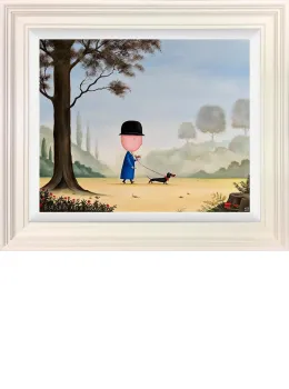 Fish, Chips and a Sausage - Original - Cream Framed