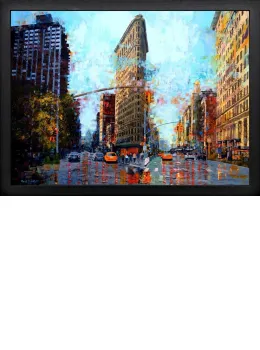 Flatiron Reflection - Original - Black Framed
