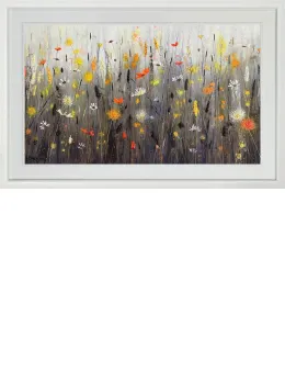 Golden Meadow - Original - White Framed