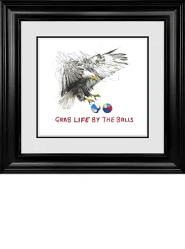 Grab Life By The Balls - Original - Framed