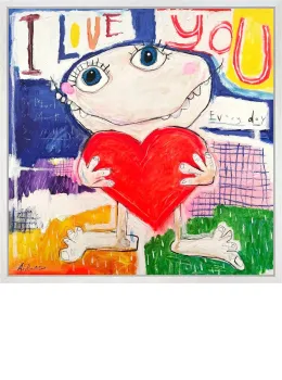 I Love You. - Original - Framed