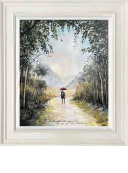 It Doesn't Matter Where You're Going - Original - Cream Framed