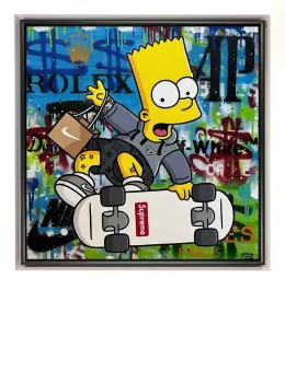 Kick Flip Into The Weekend - Original - Framed