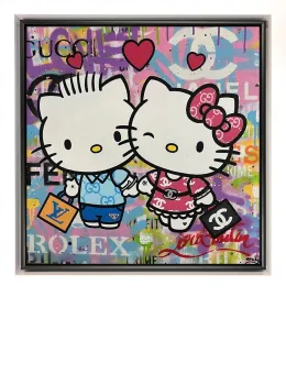 Kitty Love - Original - Framed