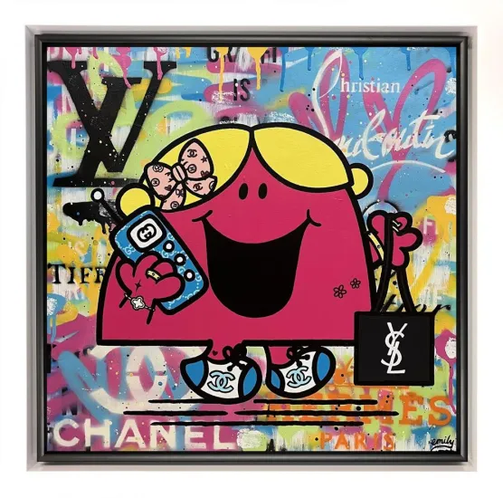 Little Miss Luxury - Original - White Framed Little Miss Luxury - Original - White Framed