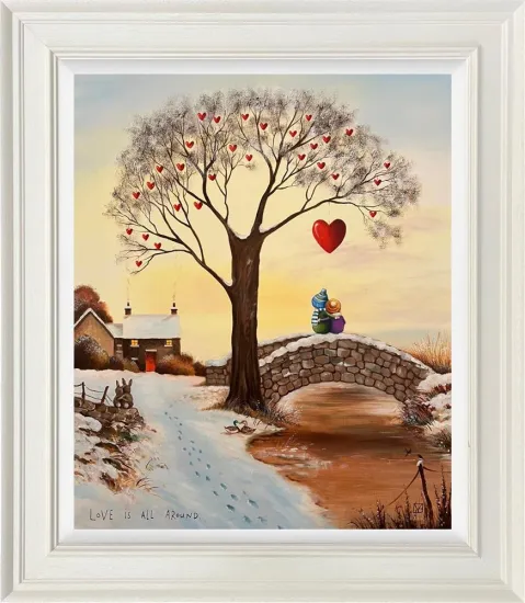 Love Is All Around - Original - Framed Love Is All Around - Original - Framed