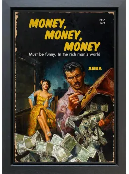 Money, Money, Money - Original - Black Framed