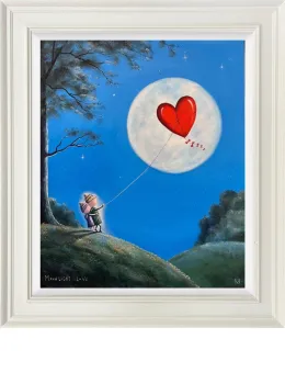 Moonlight Love - Original - White Framed