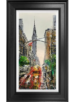 NYC Sunset Drive - Original - Framed