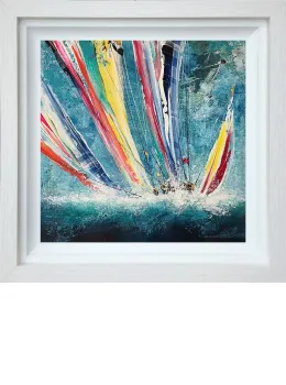 Oceanic Bliss - Original - White Framed