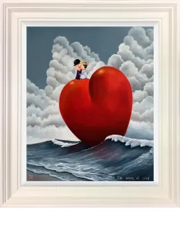 On The Wave Of Love - Original - Cream Framed