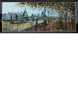 Over The Bridge - Original - Black Framed