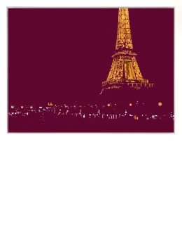 Parisian Nights - Canvas Deluxe - White Framed