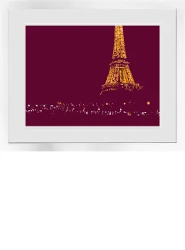 Parisian Nights - White Framed