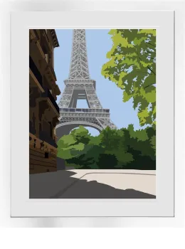 Parisian Spring - White Framed