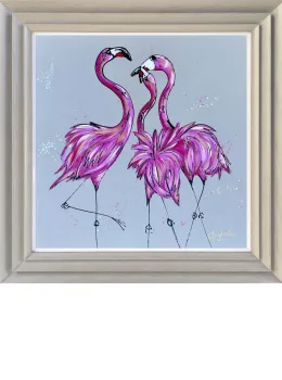 Pink Chatter - Original - Framed