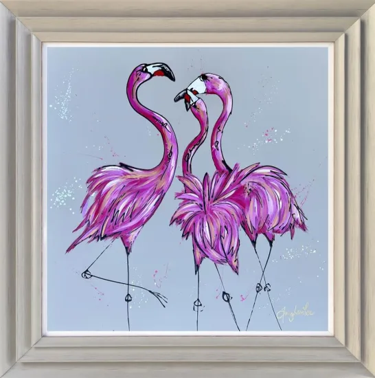 Pink Chatter - Original - Framed Pink Chatter - Original - Framed