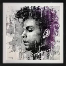 Purple Rain - Original - Black Framed