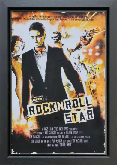 Rock N Roll Star - ReMovied - Original - Black Framed Rock N Roll Star - ReMovied - Original - Black Framed