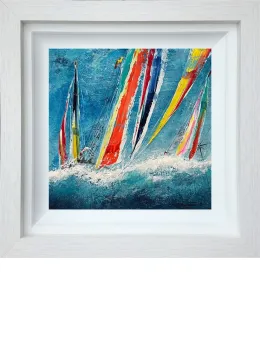 Serenity At Sea - Original - White Framed