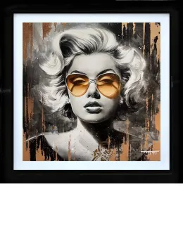 Shades Of Gold - Original - Black Framed