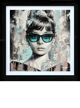 Shades Of Teal - Original - Black Framed