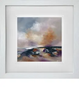 Silent Waves - Original - White Framed
