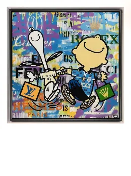 Spinning In Luxury - Original - White Framed