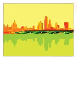 St Pauls To The City - Canvas Deluxe - White Framed