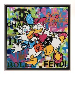 Starts With A Kiss - Original - White Framed