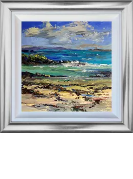Sunlit Bay - Original - Silver Framed