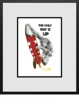 The Only Way Is Up - Miniature - Black Framed