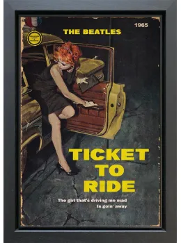 Ticket To Ride - Original - Black Framed