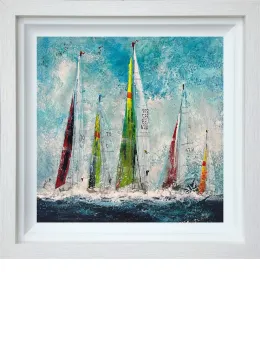 Tropical Tides - Original - White Framed