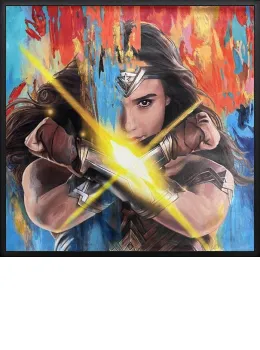 Unstoppable - Wonder Woman - Original - Black Framed