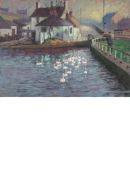 Feeding The Birds - Canvas With Slip