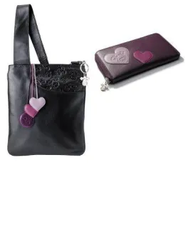 Leather Handbag & Purse - Purple - Other