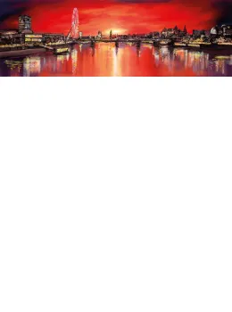 Sunset From The Jubliee Bridge - Box Canvas