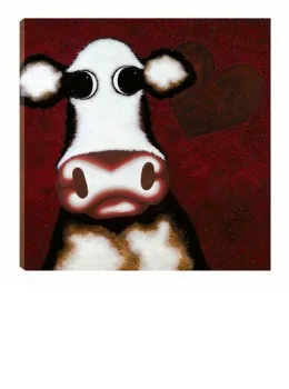 I Give My Heart To Moo - Box Canvas