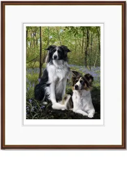 Blues & Twos - Dark Wood Framed