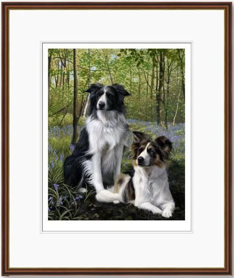 Blues & Twos - Dark Wood Framed