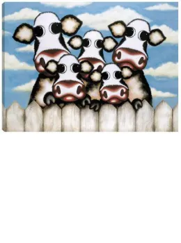 Happy Fa-moo-ly - Box Canvas