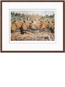 Cocks Only - Dark Wood Framed