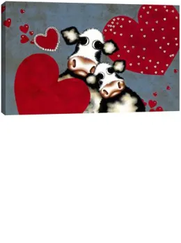 Falling In Love With Moo - Box Canvas